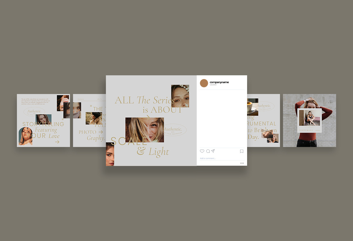 Minimalist Elegant Instagram Carousel Post Template