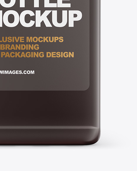 Rectangular Semitransparent Bottle with Oil Mockup