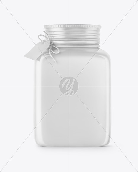 Glossy Ceramic Jar Mockup