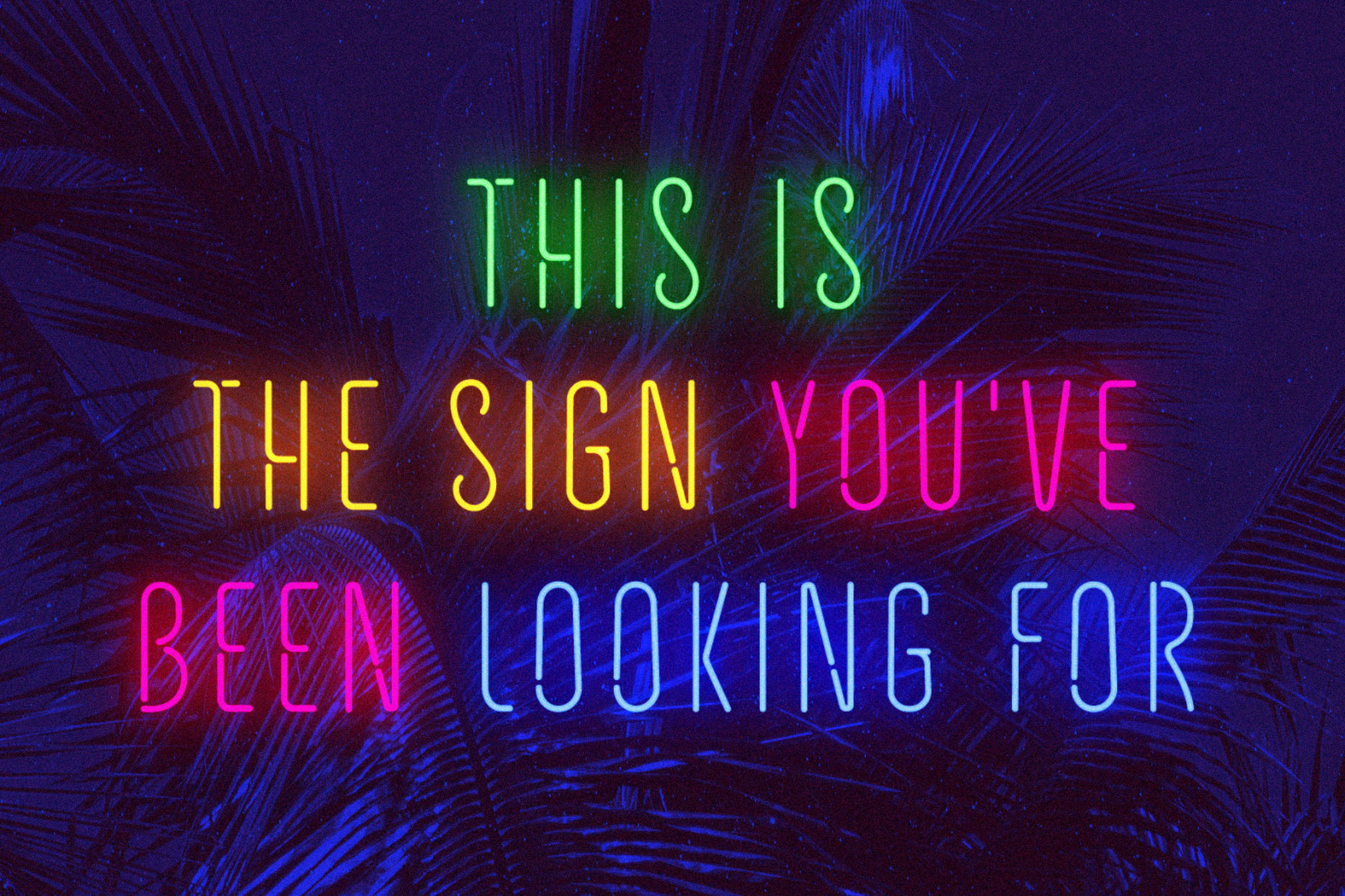 Night Light Neon Font - Compressed Style