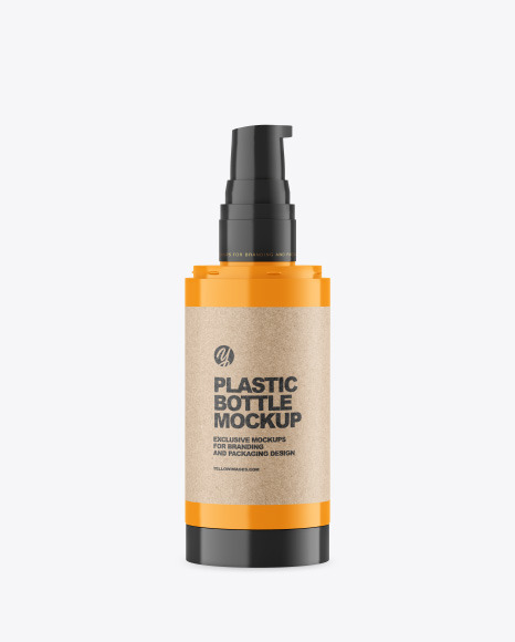 Glossy Plastic Bottle Mockup