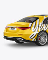 Luxury Car Mockup - Back Half Side View