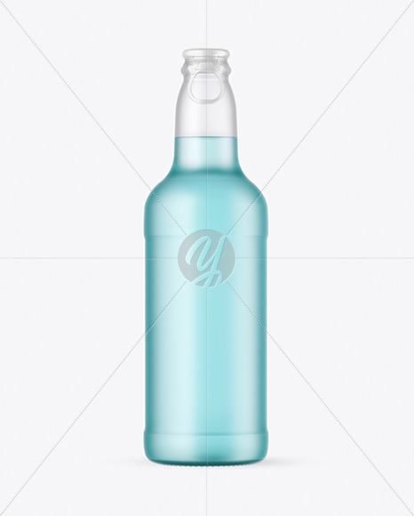 Frosted Glass Drink Bottle Mockup