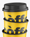 Matte Coffee Cups Mockup