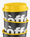 Matte Coffee Cups Mockup