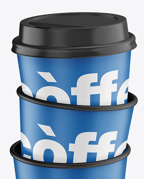 Matte Coffee Cups Mockup