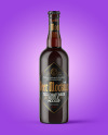 750ml Amber Glass Red Ale Bottle Mockup