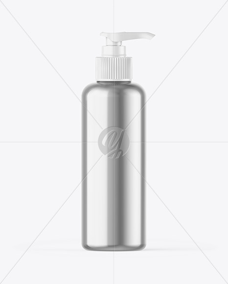 Metallic Bottle w/ Closed Pump Mockup