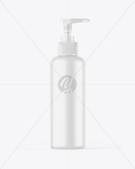 Matte Bottle w/ Open Pump Mockup