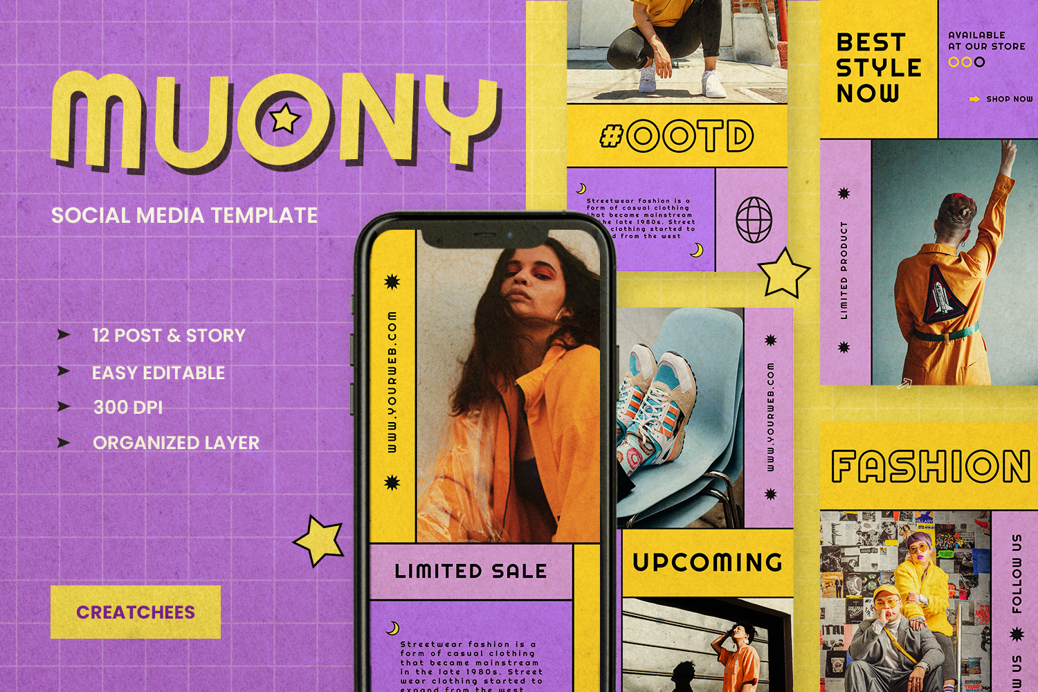 Muony - Instagram Stories & Post Template Muony - Instagram Stories & Post Template