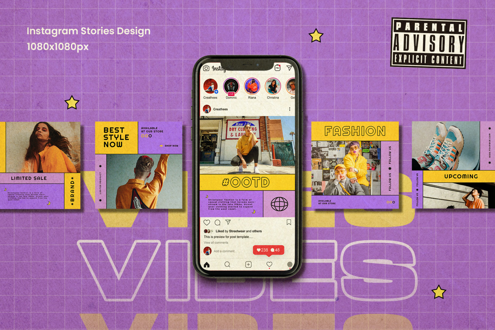 Muony - Instagram Stories & Post Template Muony - Instagram Stories & Post Template
