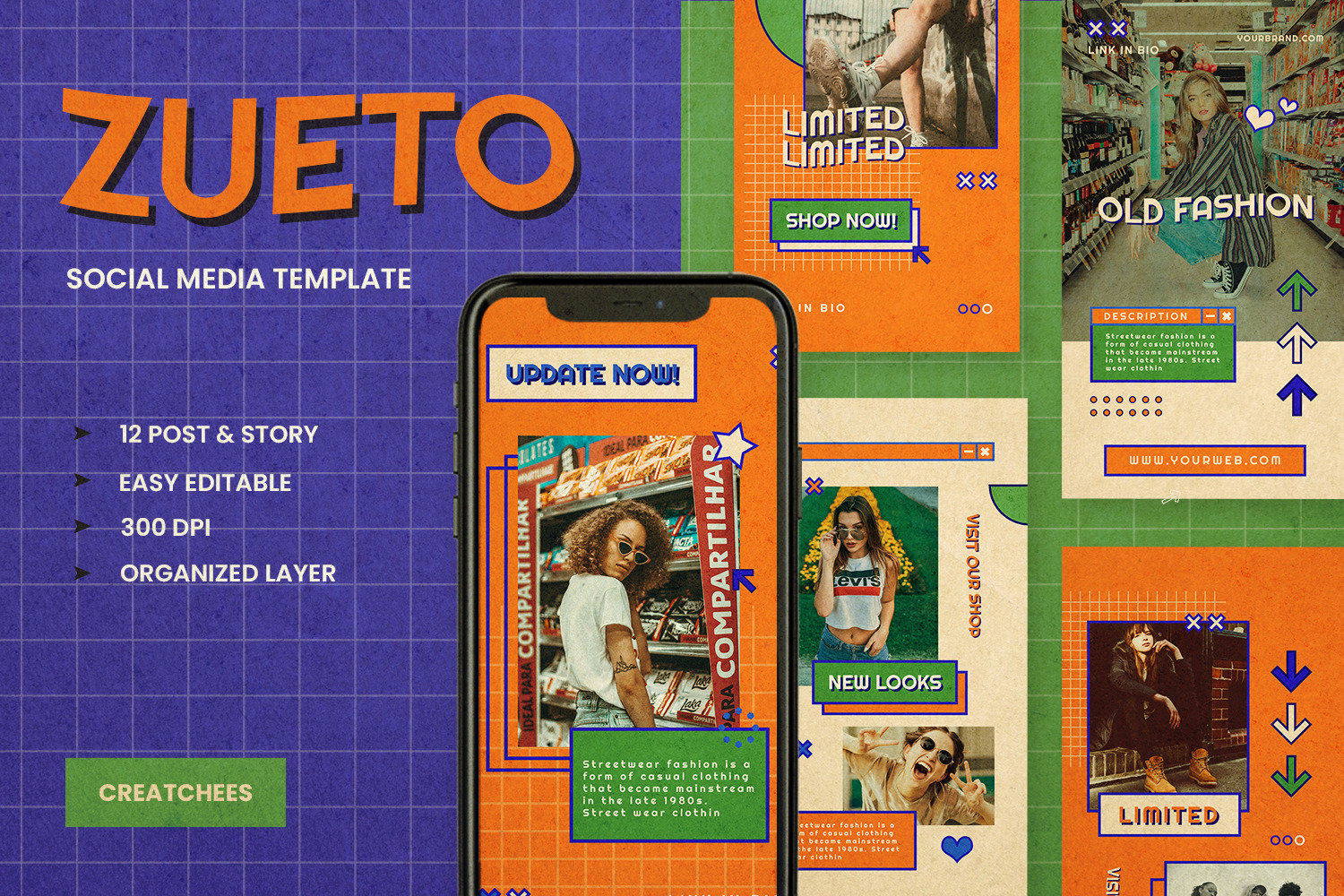 Zueto - Instagram Stories &amp; Post Template