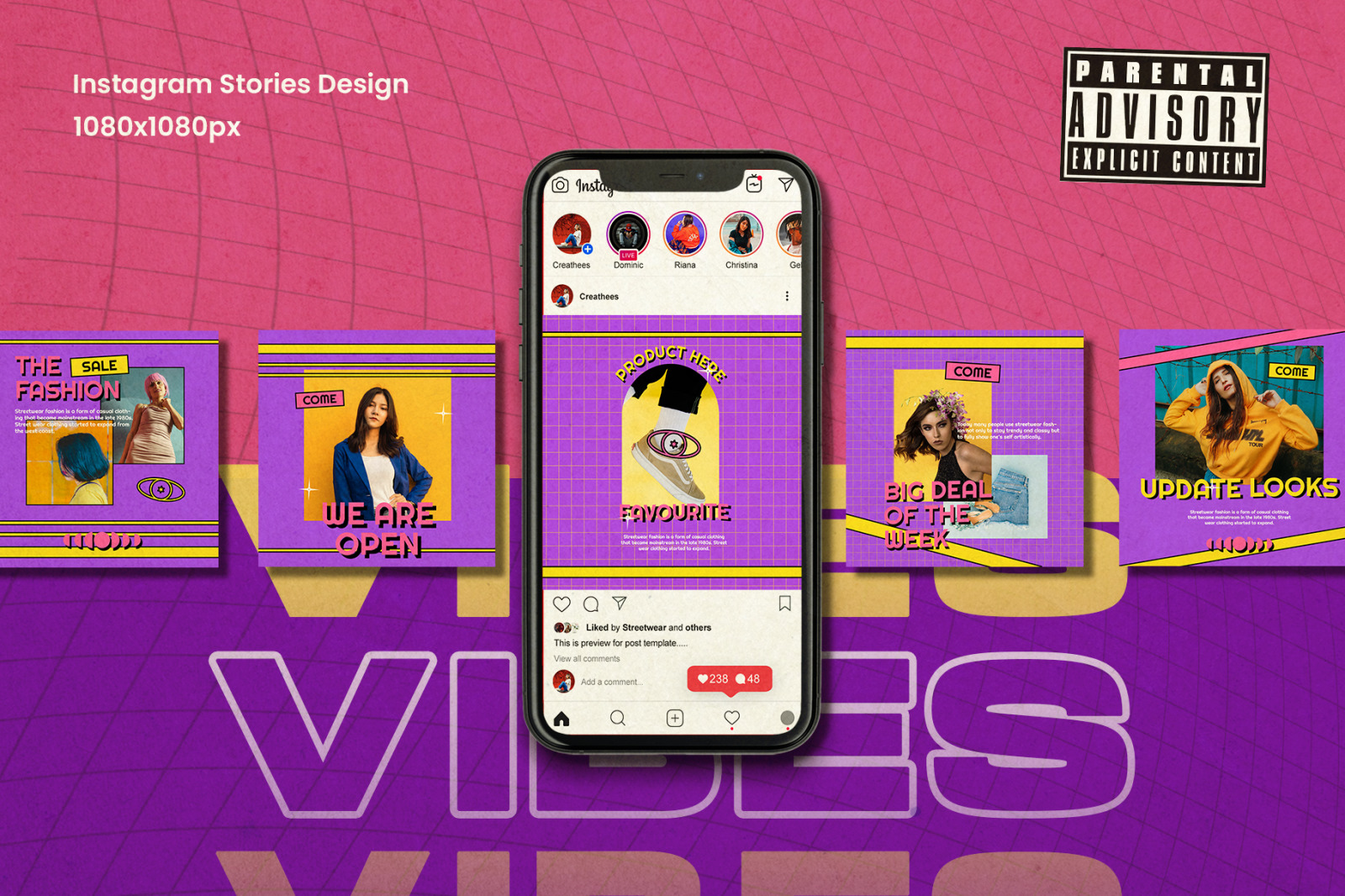 Silly - Instagram Stories & Post Template Silly - Instagram Stories & Post Template