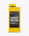 Plastic Rectangular Bottle Mockup