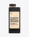 Plastic Rectangular Bottle Mockup