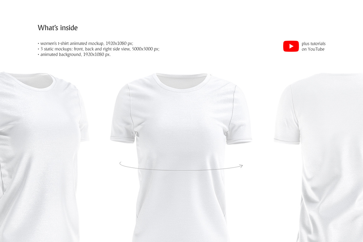 Women&#039;s T-shirt Animated Mockup