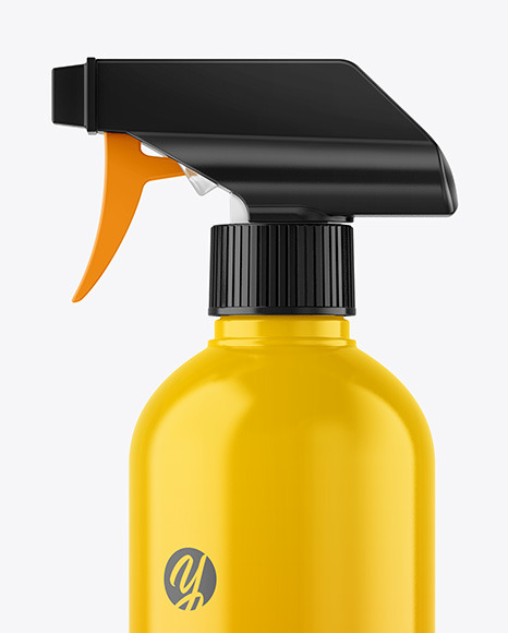 Glossy Spray Bottle Mockup