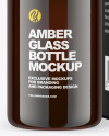 Amber Glass Bottle w/ Box Mockup