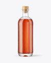 Cognac Bottle with Wooden Cap Mockup