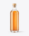 Cognac Bottle with Wooden Cap Mockup