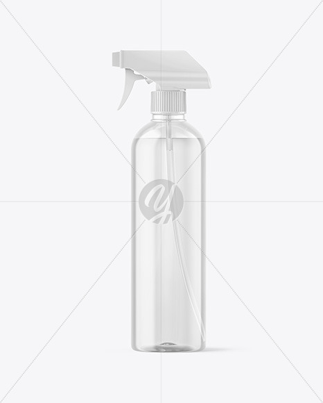 Clear Spray Bottle Mockup