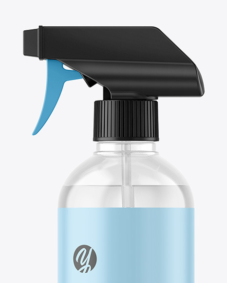 Clear Spray Bottle Mockup