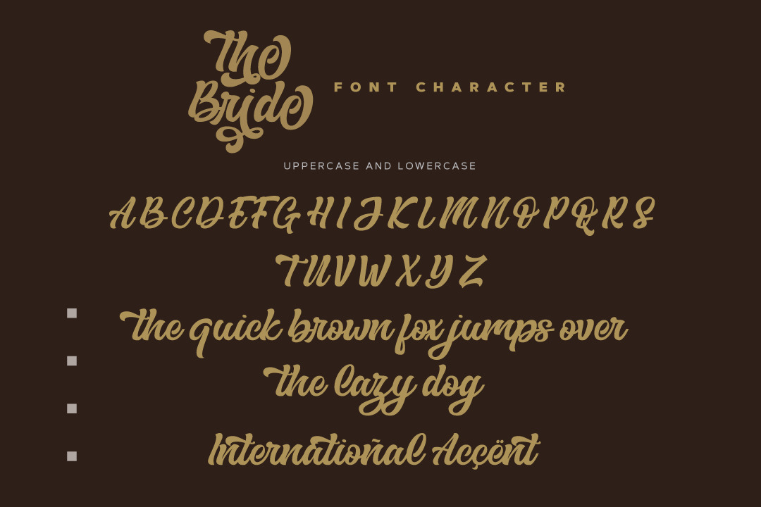 The Bride Font The Bride Font