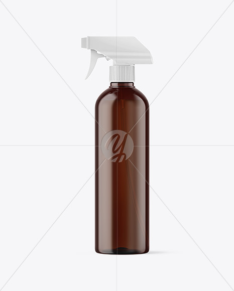 Amber Spray Bottle Mockup