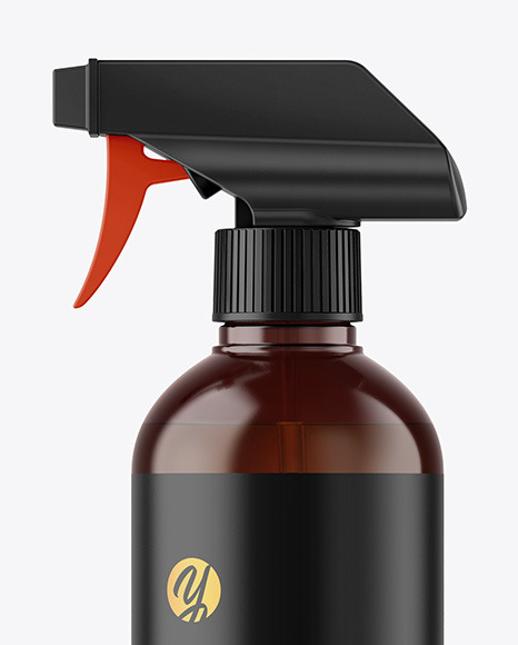 Amber Spray Bottle Mockup