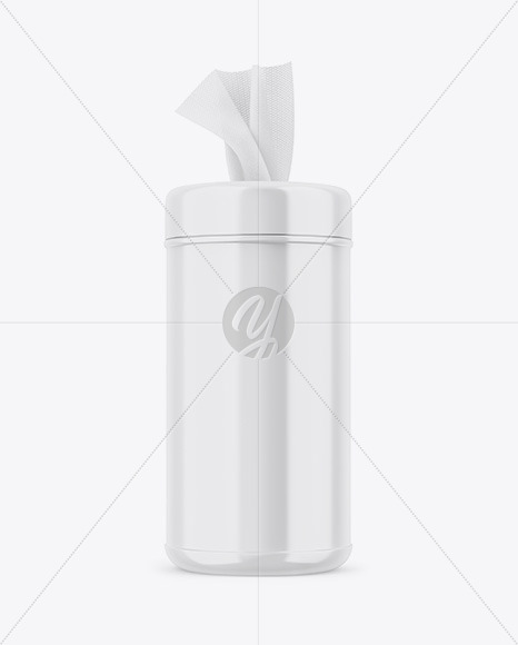 Glossy Wipes Tube Mockup