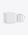 Paper Box W/ Matte Mug Mockup