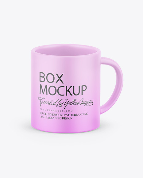 Paper Box W/ Matte Mug Mockup