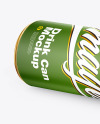 Metallic Drink Can w/ Matte Finish Mockup