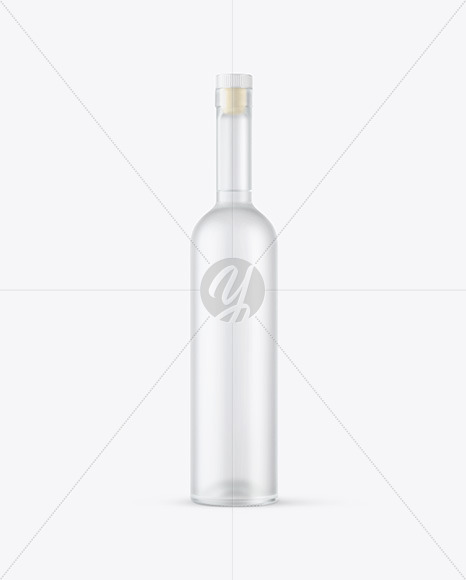 Frosted Glass Vodka Bottle Mockup