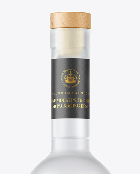 Frosted Glass Vodka Bottle Mockup