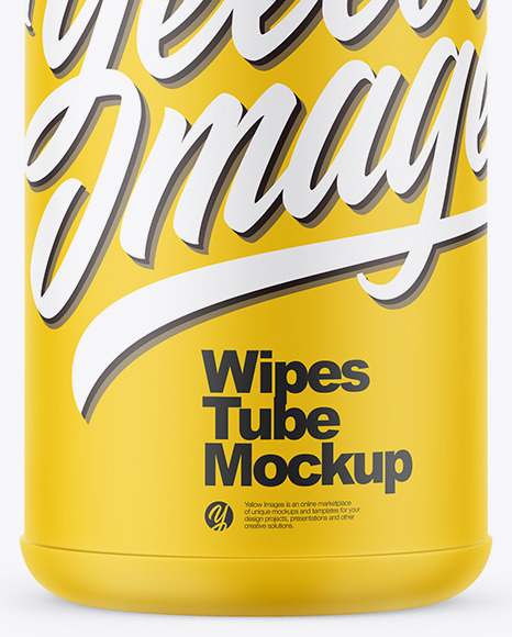 Matte Wipes Tube Mockup