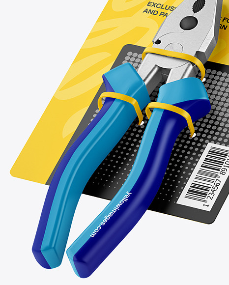 Pliers Mockup - Half Side View