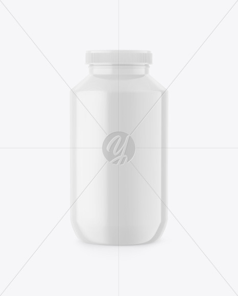 Glossy Plastic Bottle Mockup