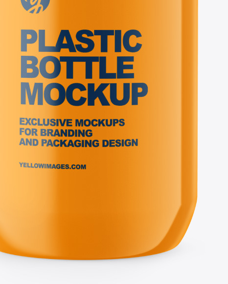 Glossy Plastic Bottle Mockup