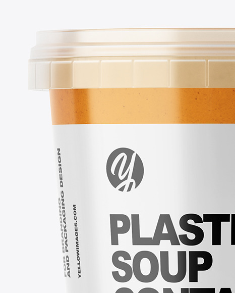 Two Plastic Soup Containers Mockup