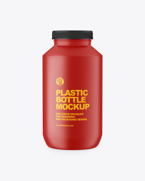 Matte Plastic Bottle Mockup