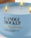 Matte Candle w/ Wooden Cap Mockup