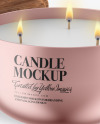 Metallic Candle w/ Wooden Cap Mockup