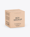 Kraft Box W/ Glossy Mug Mockup