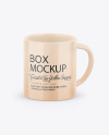 Kraft Box W/ Glossy Mug Mockup