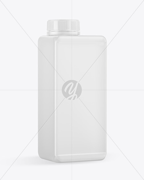 Plastic Rectangular Bottle Mockup