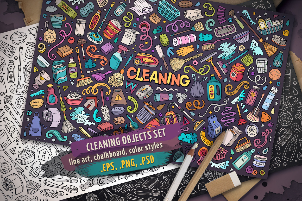 Cleaning Objects & Symbols Set Cleaning Objects & Symbols Set