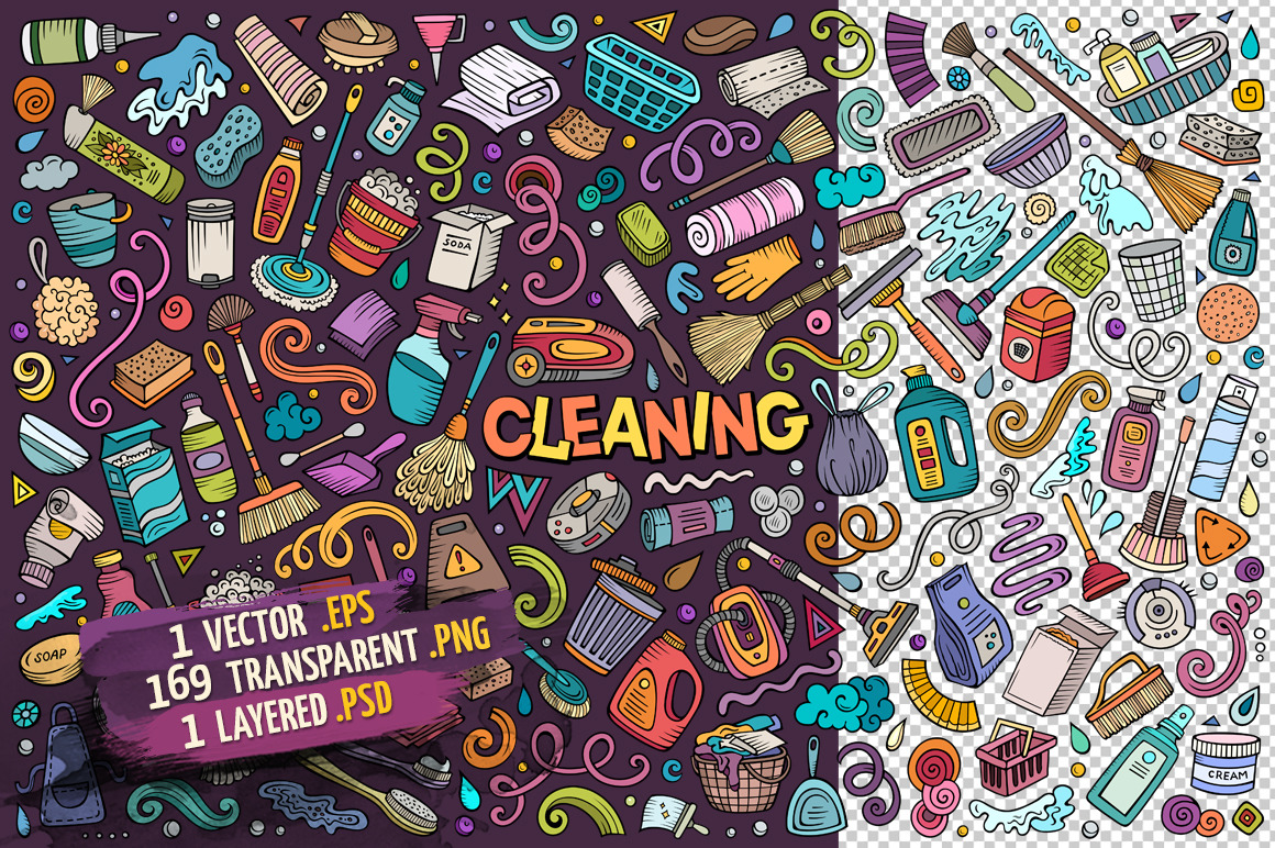 Cleaning Objects & Symbols Set Cleaning Objects & Symbols Set