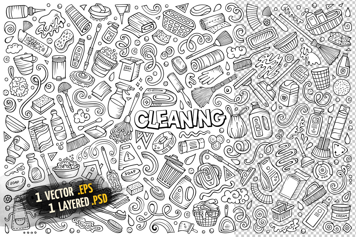 Cleaning Objects & Symbols Set Cleaning Objects & Symbols Set