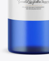 Frosted Blue Glass Vodka Bottle Mockup